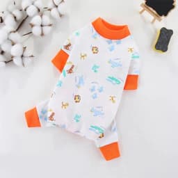 image-Pet Dog Clothes for Small Dogs Fashion Dog Jumpsuits Cute Print Puppy Pajamas Soft Cotton Pet Cat Jumpsuits Chihuahua Clothes