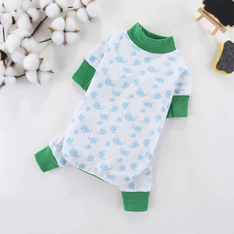 image-Pet Dog Clothes for Small Dogs Fashion Dog Jumpsuits Cute Print Puppy Pajamas Soft Cotton Pet Cat Jumpsuits Chihuahua Clothes