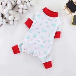 image-Pet Dog Clothes for Small Dogs Fashion Dog Jumpsuits Cute Print Puppy Pajamas Soft Cotton Pet Cat Jumpsuits Chihuahua Clothes