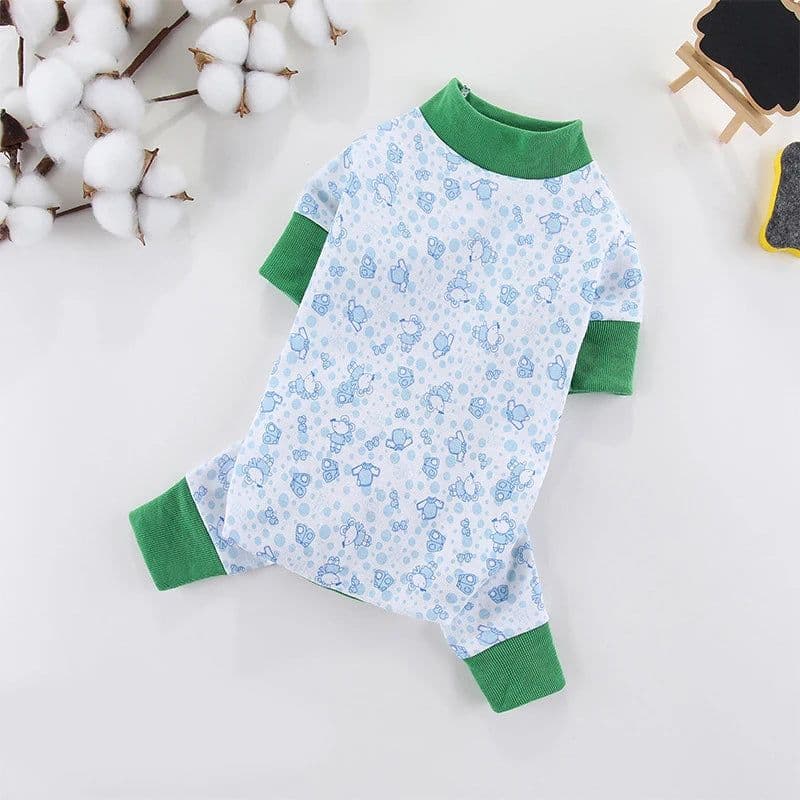 image-Pet Dog Clothes for Small Dogs Fashion Dog Jumpsuits Cute Print Puppy Pajamas Soft Cotton Pet Cat Jumpsuits Chihuahua Clothes