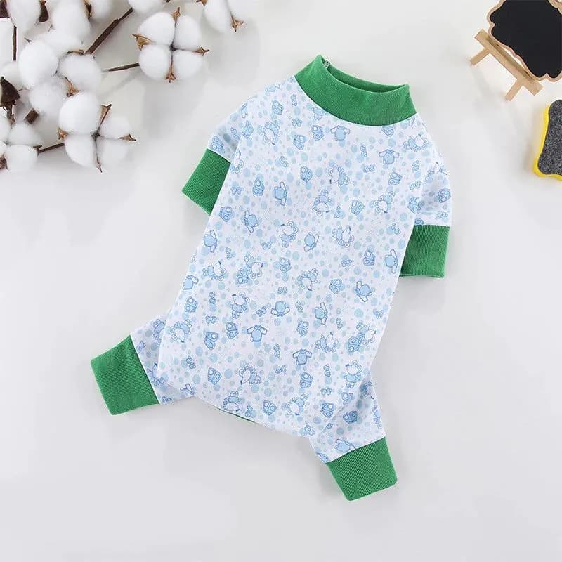 image-Pet Dog Clothes for Small Dogs Fashion Dog Jumpsuits Cute Print Puppy Pajamas Soft Cotton Pet Cat Jumpsuits Chihuahua Clothes