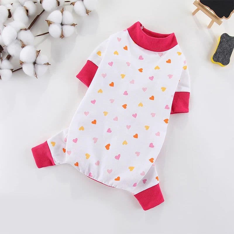 image-Pet Dog Clothes for Small Dogs Fashion Dog Jumpsuits Cute Print Puppy Pajamas Soft Cotton Pet Cat Jumpsuits Chihuahua Clothes