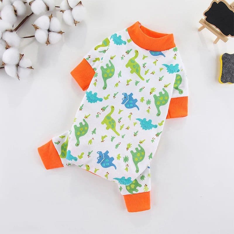 image-Pet Dog Clothes for Small Dogs Fashion Dog Jumpsuits Cute Print Puppy Pajamas Soft Cotton Pet Cat Jumpsuits Chihuahua Clothes