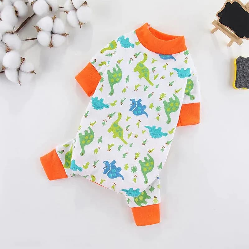 image-Pet Dog Clothes for Small Dogs Fashion Dog Jumpsuits Cute Print Puppy Pajamas Soft Cotton Pet Cat Jumpsuits Chihuahua Clothes