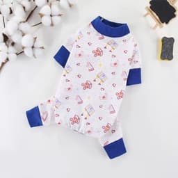 image-Pet Dog Clothes for Small Dogs Fashion Dog Jumpsuits Cute Print Puppy Pajamas Soft Cotton Pet Cat Jumpsuits Chihuahua Clothes