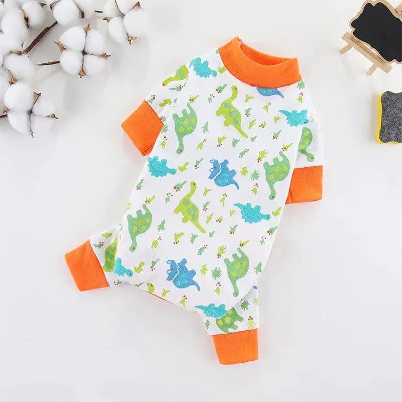 image-Pet Dog Clothes for Small Dogs Fashion Dog Jumpsuits Cute Print Puppy Pajamas Soft Cotton Pet Cat Jumpsuits Chihuahua Clothes