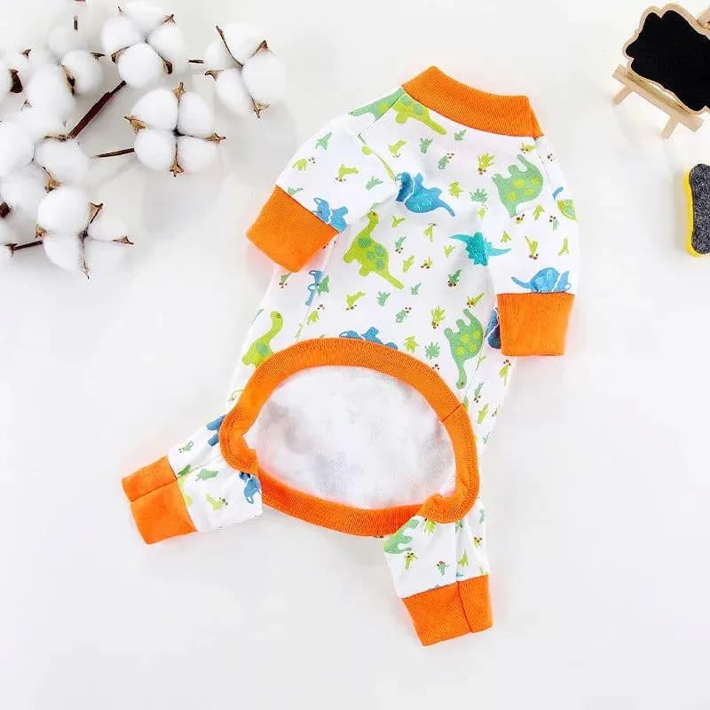 image-Pet Dog Clothes for Small Dogs Fashion Dog Jumpsuits Cute Print Puppy Pajamas Soft Cotton Pet Cat Jumpsuits Chihuahua Clothes