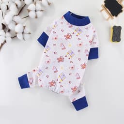 image-Pet Dog Clothes for Small Dogs Fashion Dog Jumpsuits Cute Print Puppy Pajamas Soft Cotton Pet Cat Jumpsuits Chihuahua Clothes