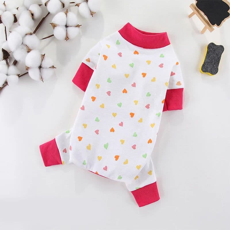 image-Pet Dog Clothes for Small Dogs Fashion Dog Jumpsuits Cute Print Puppy Pajamas Soft Cotton Pet Cat Jumpsuits Chihuahua Clothes