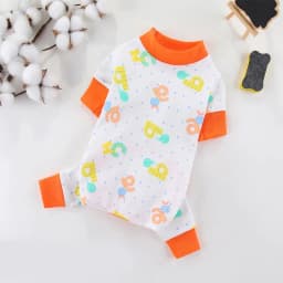 image-Pet Dog Clothes for Small Dogs Fashion Dog Jumpsuits Cute Print Puppy Pajamas Soft Cotton Pet Cat Jumpsuits Chihuahua Clothes