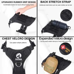 image-Medium Big Dog Harness Multifunction Tactical Dogs Vest More Solid Waterproof Oxford Cloth Dogs Harness Dog Accessoires Supplies