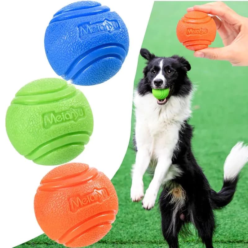 image-Pet Dog Ball Chew Toys Funny Bouncy Rubber Solid Ball for Small Large Dog Toys Outdoor Throwing Training Toys Supplies