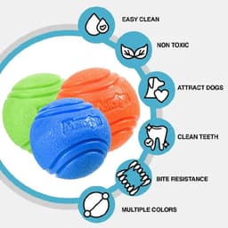 image-Pet Dog Ball Chew Toys Funny Bouncy Rubber Solid Ball for Small Large Dog Toys Outdoor Throwing Training Toys Supplies