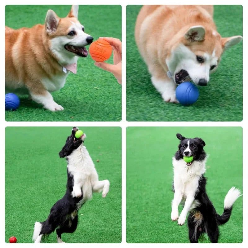 image-Pet Dog Ball Chew Toys Funny Bouncy Rubber Solid Ball for Small Large Dog Toys Outdoor Throwing Training Toys Supplies