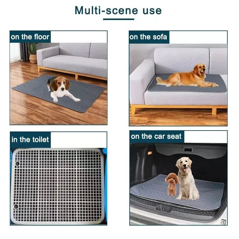 image-For Large Dogs Washable Dog Toilet Mat Reusable Training Pad Urine Absorbent Environment Protect Diaper Mat Dog Car Seat Cover