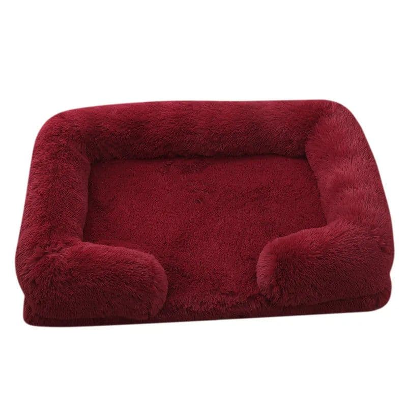 image-Large Dog Bed Dog Plush Pet Bed Winter Thickened Pad Dog Sleeping Bed Sofa Removable Pad Dog Small Large Dog square kennel