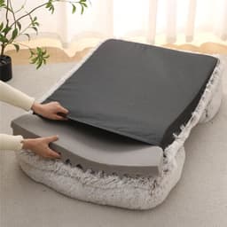 image-Large Dog Bed Dog Plush Pet Bed Winter Thickened Pad Dog Sleeping Bed Sofa Removable Pad Dog Small Large Dog square kennel