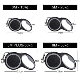 image-3m 8m Dog Nylon Leash For Small Medium Large Dogs Cats Strong Retractable Durable Pet Traction Rope French Bulldog Pug Supplies
