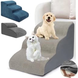 image-Detachable Cat Dog Stairs 2/3 Steps Ramp Sofa Puppy Old Dogs Non-slip Removable Ladder Climbing Aid High Couch Bed Pet Supplies