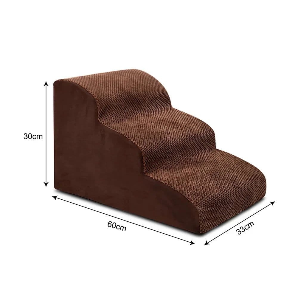 image-Detachable Cat Dog Stairs 2/3 Steps Ramp Sofa Puppy Old Dogs Non-slip Removable Ladder Climbing Aid High Couch Bed Pet Supplies