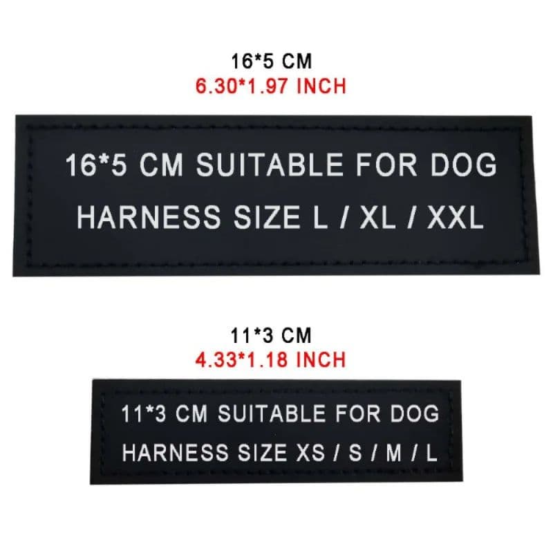image-2 PCS Personalized Dog Name Tag Reflective Pet Harness Collar ID Label Stickers Custom text Paw Heart Logo Harness Tags