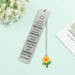 image-Inspirational Bookmarks, Metal Bookmarks for Book Lovers Collection Reading Markers for Family Friends Men Women Reading Markers
