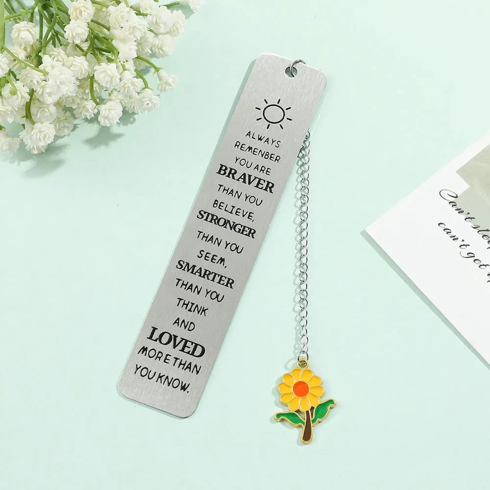 image-Inspirational Bookmarks, Metal Bookmarks for Book Lovers Collection Reading Markers for Family Friends Men Women Reading Markers