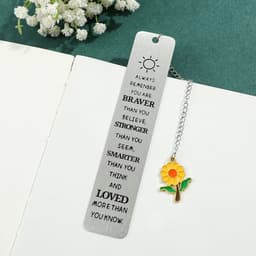 image-Inspirational Bookmarks, Metal Bookmarks for Book Lovers Collection Reading Markers for Family Friends Men Women Reading Markers