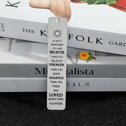 image-Inspirational Bookmarks, Metal Bookmarks for Book Lovers Collection Reading Markers for Family Friends Men Women Reading Markers