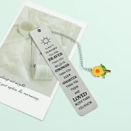 image-Inspirational Bookmarks, Metal Bookmarks for Book Lovers Collection Reading Markers for Family Friends Men Women Reading Markers