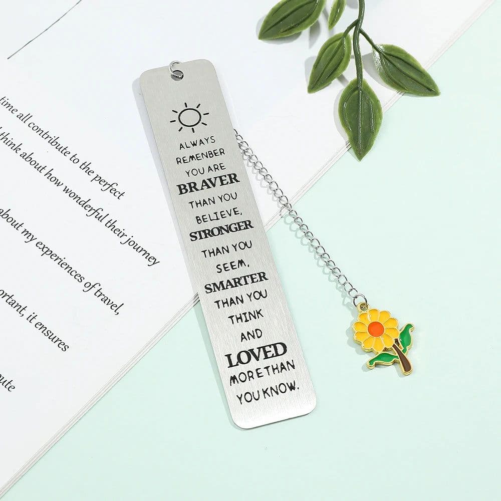 image-Inspirational Bookmarks, Metal Bookmarks for Book Lovers Collection Reading Markers for Family Friends Men Women Reading Markers
