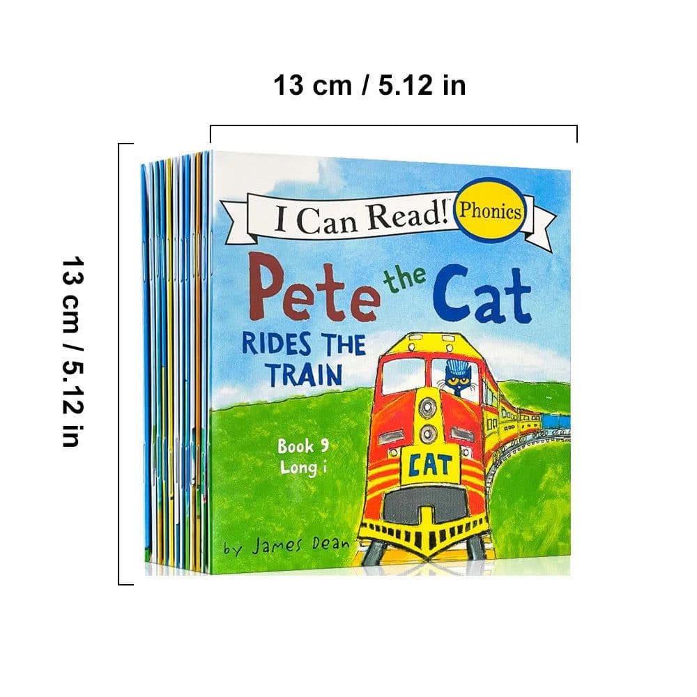 image-12pcs Books Pete The I Can Read Phonics Learning English Picture Book Kids Short Vowel Long Vowel Words Pocket Reading Book