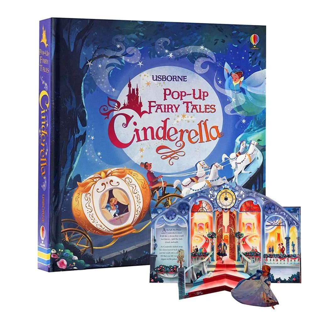 image-Usborne Pop Up Fairy Tale Cinderella English 3D Flap Picture Books for Kids Reading Activity Learning Book Montessori Materials