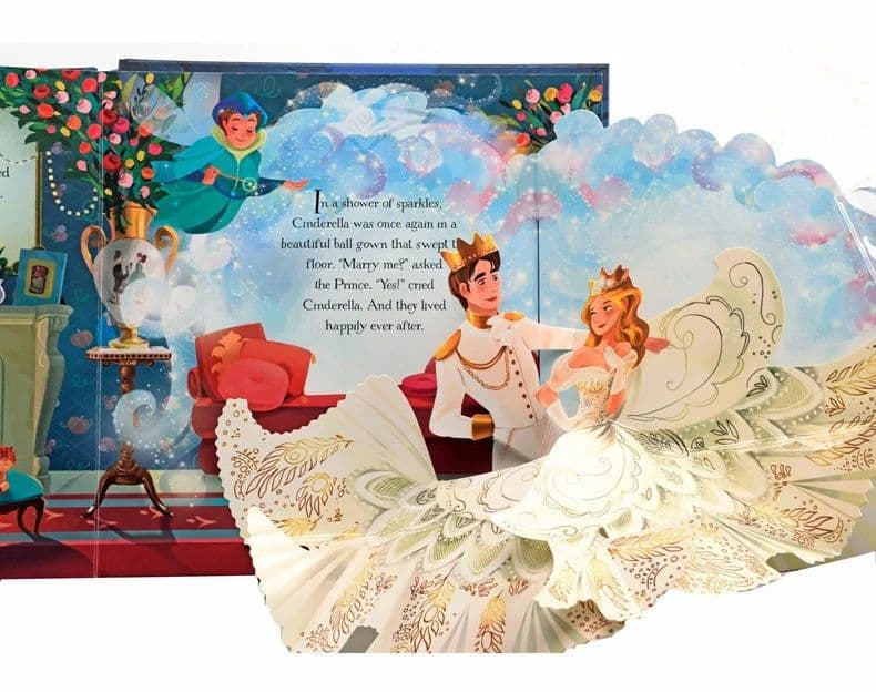 image-Usborne Pop Up Fairy Tale Cinderella English 3D Flap Picture Books for Kids Reading Activity Learning Book Montessori Materials