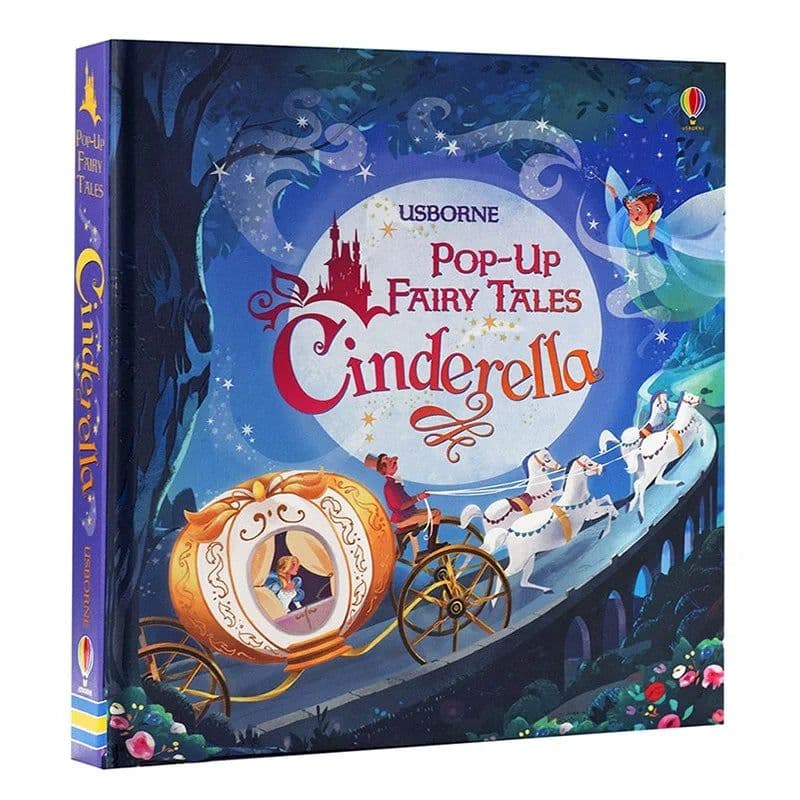 image-Usborne Pop Up Fairy Tale Cinderella English 3D Flap Picture Books for Kids Reading Activity Learning Book Montessori Materials