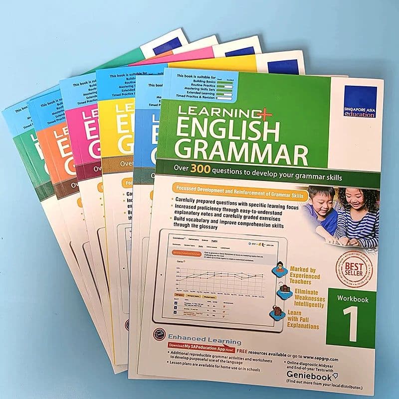 image-Singapore's Vocabulary Grammar Sap Learning English Book 1-6st Grade For 8-12 Year Homework Educational Geniebook Workbook Books