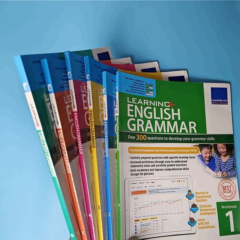 image-Singapore's Vocabulary Grammar Sap Learning English Book 1-6st Grade For 8-12 Year Homework Educational Geniebook Workbook Books