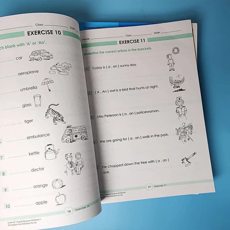image-Singapore's Vocabulary Grammar Sap Learning English Book 1-6st Grade For 8-12 Year Homework Educational Geniebook Workbook Books