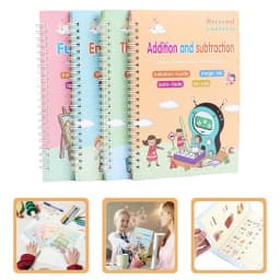 image-4 Books/set English alphabet ,Fun Drawing ,Addition and subtraction ,The number 0-100 Reusable Magic Stationery Writing copybook