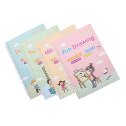 image-4 Books/set English alphabet ,Fun Drawing ,Addition and subtraction ,The number 0-100 Reusable Magic Stationery Writing copybook