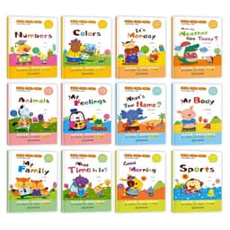 image-English enlightenment picture books for young children aged 3-6 English textbooks for early childhood education 12 books libros