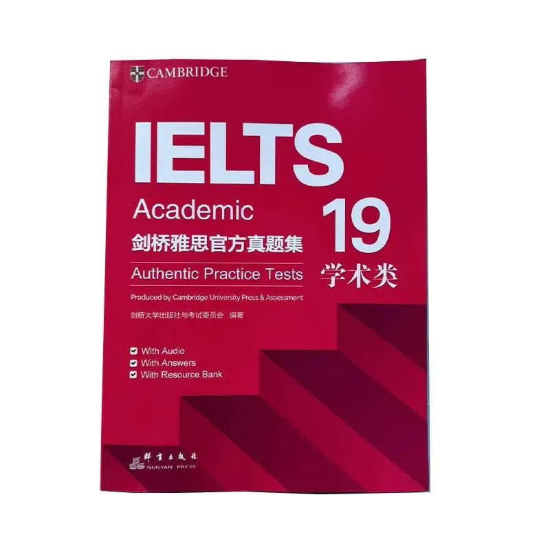 image-New Cambridge English IELTS 19 Academic Speaking Listening Reading Writing Study Book Workbook Authentic Practice Tests
