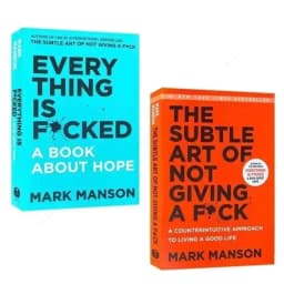 image-The Subtle Art of Not Giving A Fxck / Every Thing Is Fxcked By Mark Manson Self Management Stress Relief Book