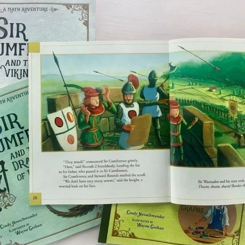 image-11 Books Sir Cumference Math Adventure Children's Extracurricular Reading Picture Book in English