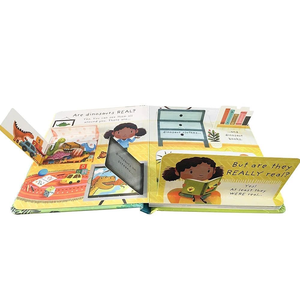image-Are Dinosaurs Real? Usborne Lift The Flap Very First Questions & Answers English Book Popular Science Learning Toys Montessori
