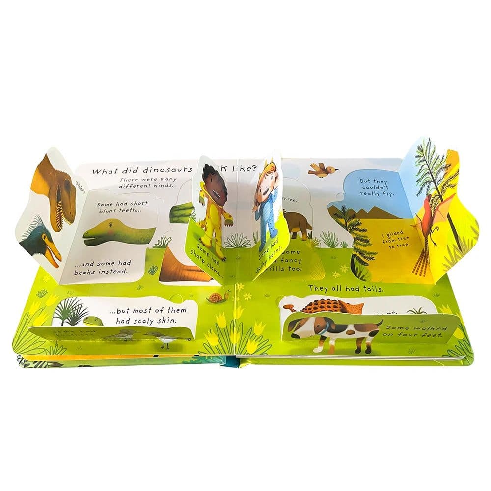 image-Are Dinosaurs Real? Usborne Lift The Flap Very First Questions & Answers English Book Popular Science Learning Toys Montessori