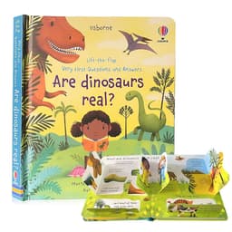 image-Are Dinosaurs Real? Usborne Lift The Flap Very First Questions & Answers English Book Popular Science Learning Toys Montessori