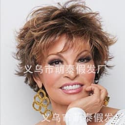 image-Mengtai Short Curly Wig - R35/36 High Temp Fiber