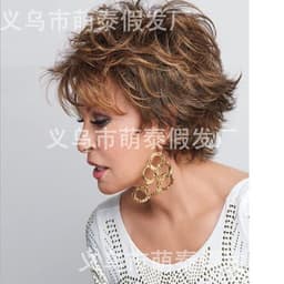 image-Mengtai Short Curly Wig - R35/36 High Temp Fiber