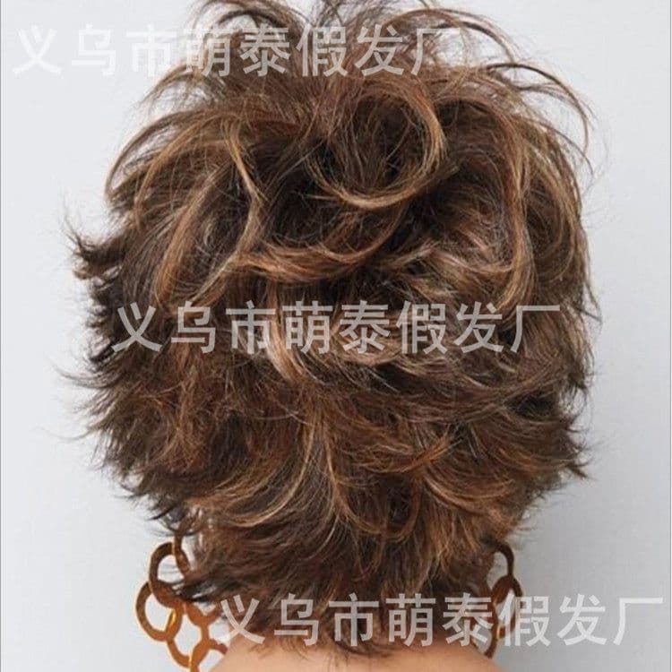 image-Mengtai Short Curly Wig - R35/36 High Temp Fiber